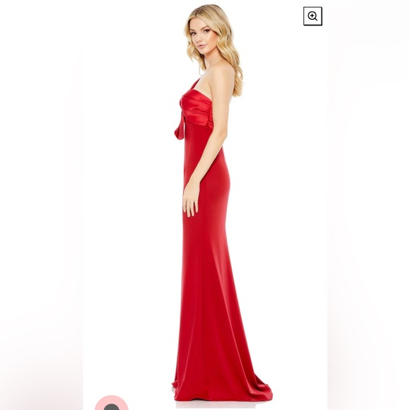 One shoulder drape trumpet gown - Picture 2 of 4